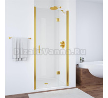 Душевая дверь в нишу Vegas Glass AFP 100 09 01 R профиль золото, стекло прозрачное