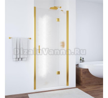 Душевая дверь в нишу Vegas Glass AFP 100 09 02 R профиль золото, стекло шиншилла