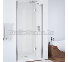 Душевая дверь в нишу Vegas Glass AFP 110 08 01 R вход 73 см, профиль глянцевый хром, стекло прозрачное