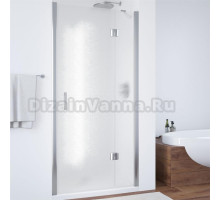 Душевая дверь в нишу Vegas Glass AFP 110 08 02 R вход 73 см, профиль глянцевый хром, стекло шиншилла