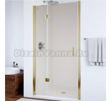 Душевая дверь в нишу Vegas Glass AFP 110 09 05 L вход 73 см, профиль золото, стекло бронза