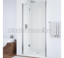 Душевая дверь в нишу Vegas Glass AFP 110 08 01 L вход 63 см, профиль глянцевый хром, стекло прозрачное