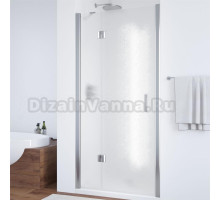 Душевая дверь в нишу Vegas Glass AFP 110 08 02 L вход 63 см, профиль глянцевый хром, стекло шиншилла