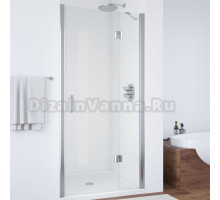Душевая дверь в нишу Vegas Glass AFP 110 08 01 R вход 63 см, профиль глянцевый хром, стекло прозрачное