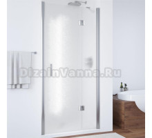 Душевая дверь в нишу Vegas Glass AFP 110 08 02 R вход 63 см, профиль глянцевый хром, стекло шиншилла