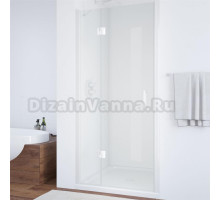 Душевая дверь в нишу Vegas Glass AFP 110 01 01 L вход 63 см, профиль белый, стекло прозрачное