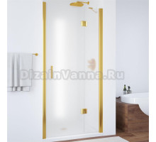 Душевая дверь в нишу Vegas Glass AFP 110 09 10 R вход 63 см, профиль золото, стекло сатин