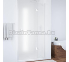 Душевая дверь в нишу Vegas Glass AFP 120 01 10 R профиль белый, стекло сатин