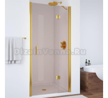 Душевая дверь в нишу Vegas Glass AFP 120 09 05 R профиль золото, стекло бронза