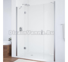 Душевая дверь в нишу Vegas Glass AFP-F 130 08 01 L профиль глянцевый хром, стекло прозрачное