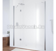 Душевая дверь в нишу Vegas Glass AFP-F 130 08 10 L профиль глянцевый хром, стекло сатин