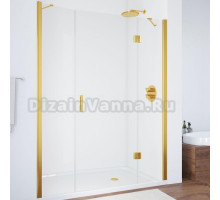 Душевая дверь в нишу Vegas Glass AFP-F 130 09 01 R профиль золото, стекло прозрачное