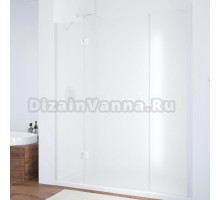 Душевая дверь в нишу Vegas Glass AFP-F 140 01 10 L профиль белый, стекло сатин
