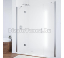 Душевая дверь в нишу Vegas Glass AFP-F 150 08 10 L профиль глянцевый хром, стекло сатин