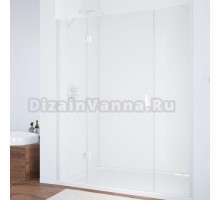 Душевая дверь в нишу Vegas Glass AFP-F 160 01 01 L профиль белый, стекло прозрачное