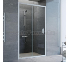 Душевая дверь в нишу Vegas Glass ZP 105 07 01 профиль матовый хром, стекло прозрачное