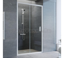 Душевая дверь в нишу Vegas Glass ZP 105 01 01 профиль белый, стекло прозрачное