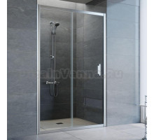 Душевая дверь в нишу Vegas Glass ZP 120 08 01 профиль глянцевый хром, стекло прозрачное