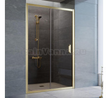 Душевая дверь в нишу Vegas Glass ZP 120 09 05 профиль золото, стекло бронза