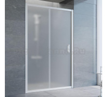 Душевая дверь в нишу Vegas Glass ZP 125 01 10 профиль белый, стекло сатин