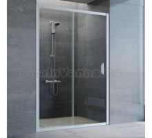 Душевая дверь в нишу Vegas Glass ZP 130 07 01 профиль матовый хром, стекло прозрачное