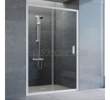 Душевая дверь в нишу Vegas Glass ZP 130 01 01 профиль белый, стекло прозрачное