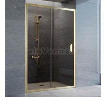 Душевая дверь в нишу Vegas Glass ZP 130 09 05 профиль золото, стекло бронза