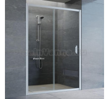 Душевая дверь в нишу Vegas Glass ZP 135 07 01 профиль матовый хром, стекло прозрачное