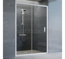 Душевая дверь в нишу Vegas Glass ZP 135 01 01 профиль белый, стекло прозрачное