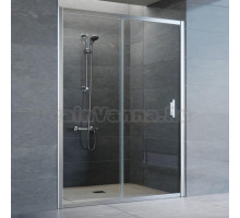Душевая дверь в нишу Vegas Glass ZP 140 08 01 профиль глянцевый хром, стекло прозрачное