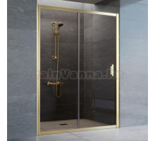 Душевая дверь в нишу Vegas Glass ZP 140 09 05 профиль золото, стекло бронза