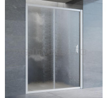 Душевая дверь в нишу Vegas Glass ZP 140 01 02 профиль белый, стекло шиншилла