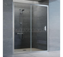 Душевая дверь в нишу Vegas Glass ZP 150 08 01 профиль глянцевый хром, стекло прозрачное