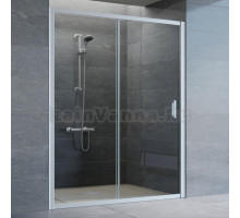 Душевая дверь в нишу Vegas Glass ZP 150 07 01 профиль матовый хром, стекло прозрачное