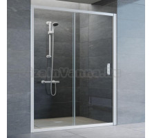 Душевая дверь в нишу Vegas Glass ZP 150 01 01 профиль белый, стекло прозрачное