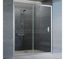 Душевая дверь в нишу Vegas Glass ZP 160 08 01 профиль глянцевый хром, стекло прозрачное