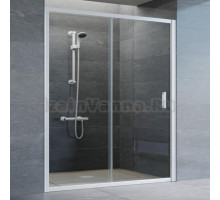 Душевая дверь в нишу Vegas Glass ZP 160 01 01 профиль белый, стекло прозрачное