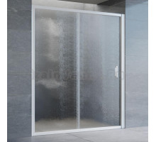 Душевая дверь в нишу Vegas Glass ZP 160 01 02 профиль белый, стекло шиншилла