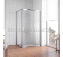 Душевой уголок Vegas Glass ZP+ZPV 100*70 08 02 профиль глянцевый хром, стекло шиншилла