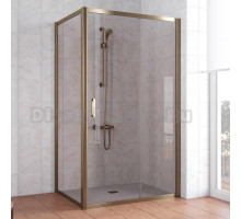 Душевой уголок Vegas Glass ZP+ZPV 100*80 05 05 профиль бронза, стекло бронза