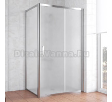 Душевой уголок Vegas Glass ZP+ZPV 100*80 08 10 профиль глянцевый хром, стекло сатин