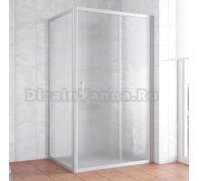 Душевой уголок Vegas Glass ZP+ZPV 100*90 07 02 профиль матовый хром, стекло шиншилла