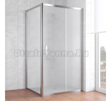 Душевой уголок Vegas Glass ZP+ZPV 100*100 08 10 профиль глянцевый хром, стекло сатин