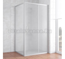 Душевой уголок Vegas Glass ZP+ZPV 100*100 07 10 профиль матовый хром, стекло сатин