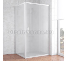 Душевой уголок Vegas Glass ZP+ZPV 100*100 01 10 профиль белый, стекло сатин