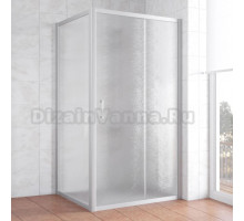 Душевой уголок Vegas Glass ZP+ZPV 100*100 07 02 профиль матовый хром, стекло шиншилла