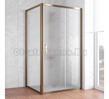 Душевой уголок Vegas Glass ZP+ZPV 100*100 05 02 профиль бронза, стекло шиншилла