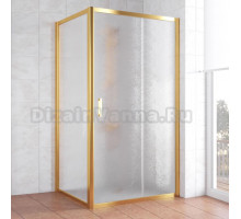 Душевой уголок Vegas Glass ZP+ZPV 100*100 09 02 профиль золото, стекло шиншилла