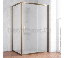 Душевой уголок Vegas Glass ZP+ZPV 110*100 05 10 профиль бронза, стекло сатин