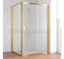 Душевой уголок Vegas Glass ZP+ZPV 110*100 09 10 профиль золото, стекло сатин
